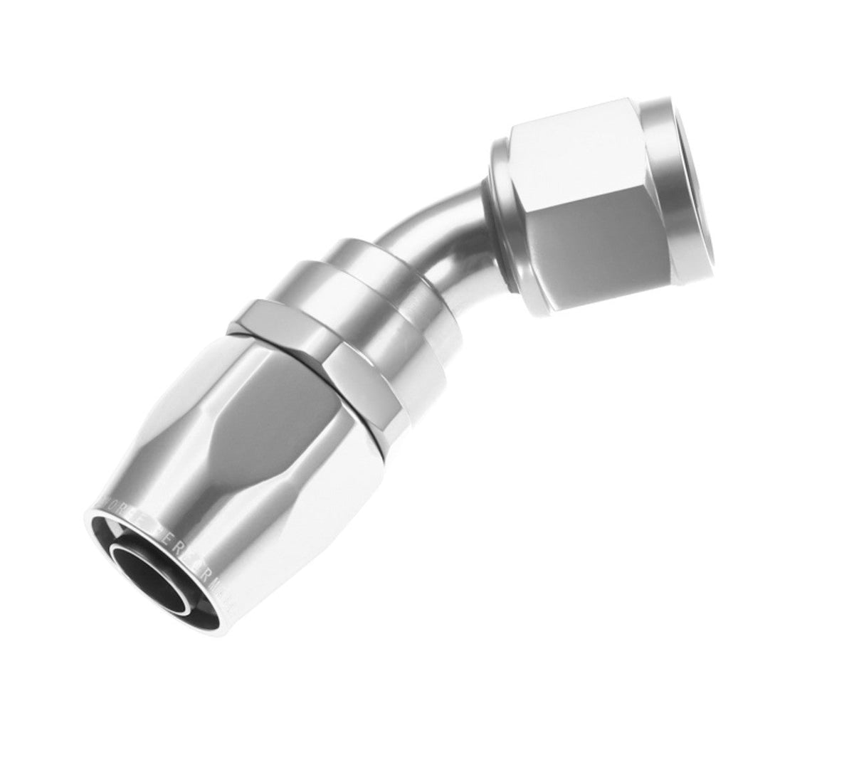 8AN Swivel Hose Ends Clear 45 - 1045085