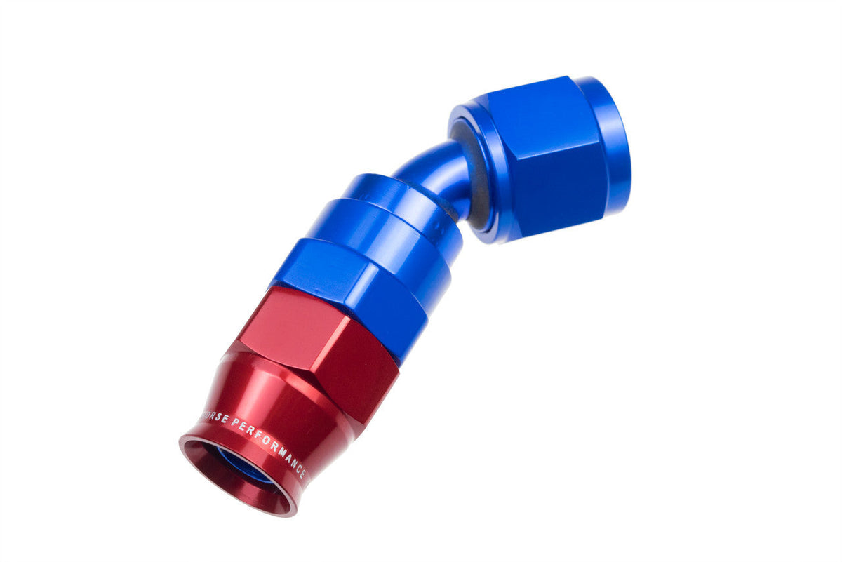 6AN 45 Degree PTFE Reusable Hose End Blue - 1245061