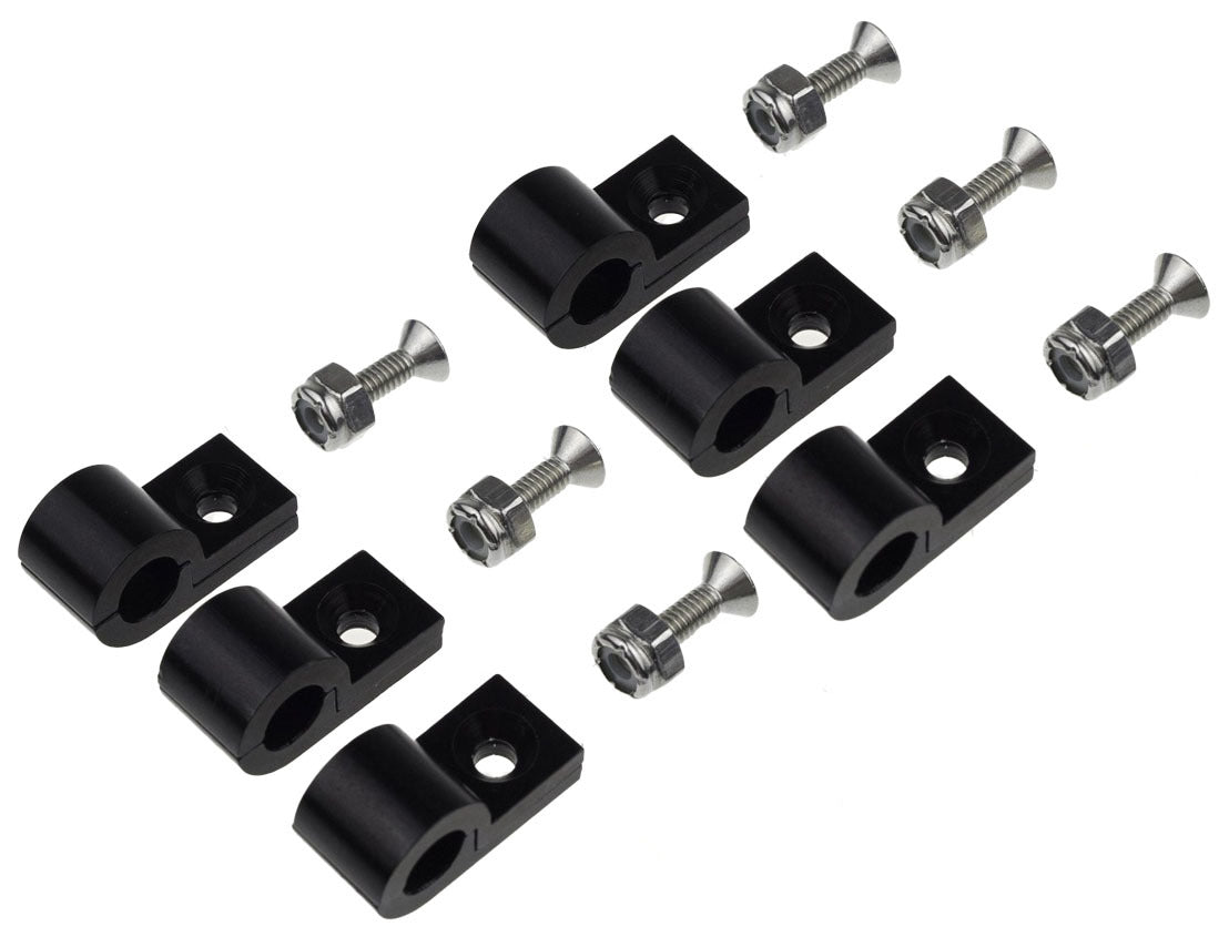 9/16in Black Aluminum Line Clamps 6/pkg - 3209162
