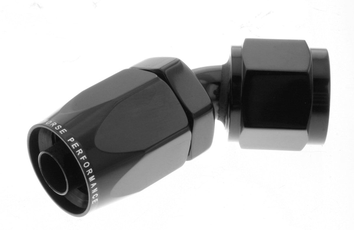 8AN Non-Swivel Hose En ds Black 45 - 6045082
