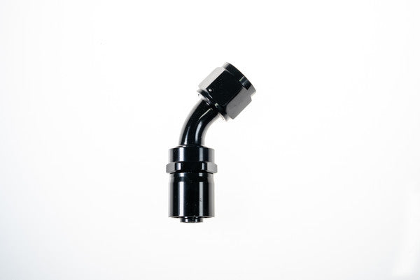 12AN 45Deg Crimp Hose End Black - 7042122