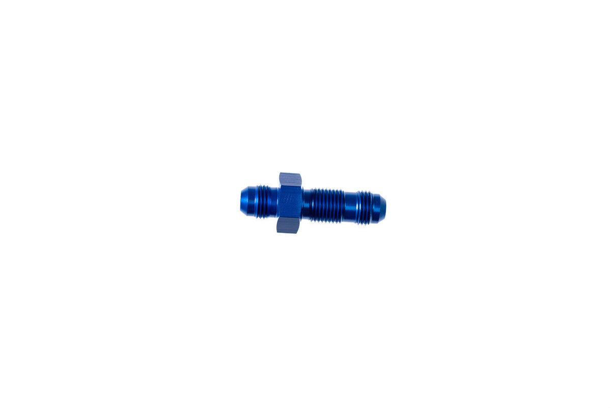 4AN Bulkhead Adapter Blue Male Male Straight - 832041