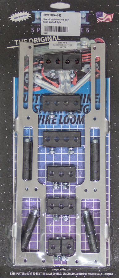 Spark Plug Wire Loom SBF Satin Vertical Style - 110590S