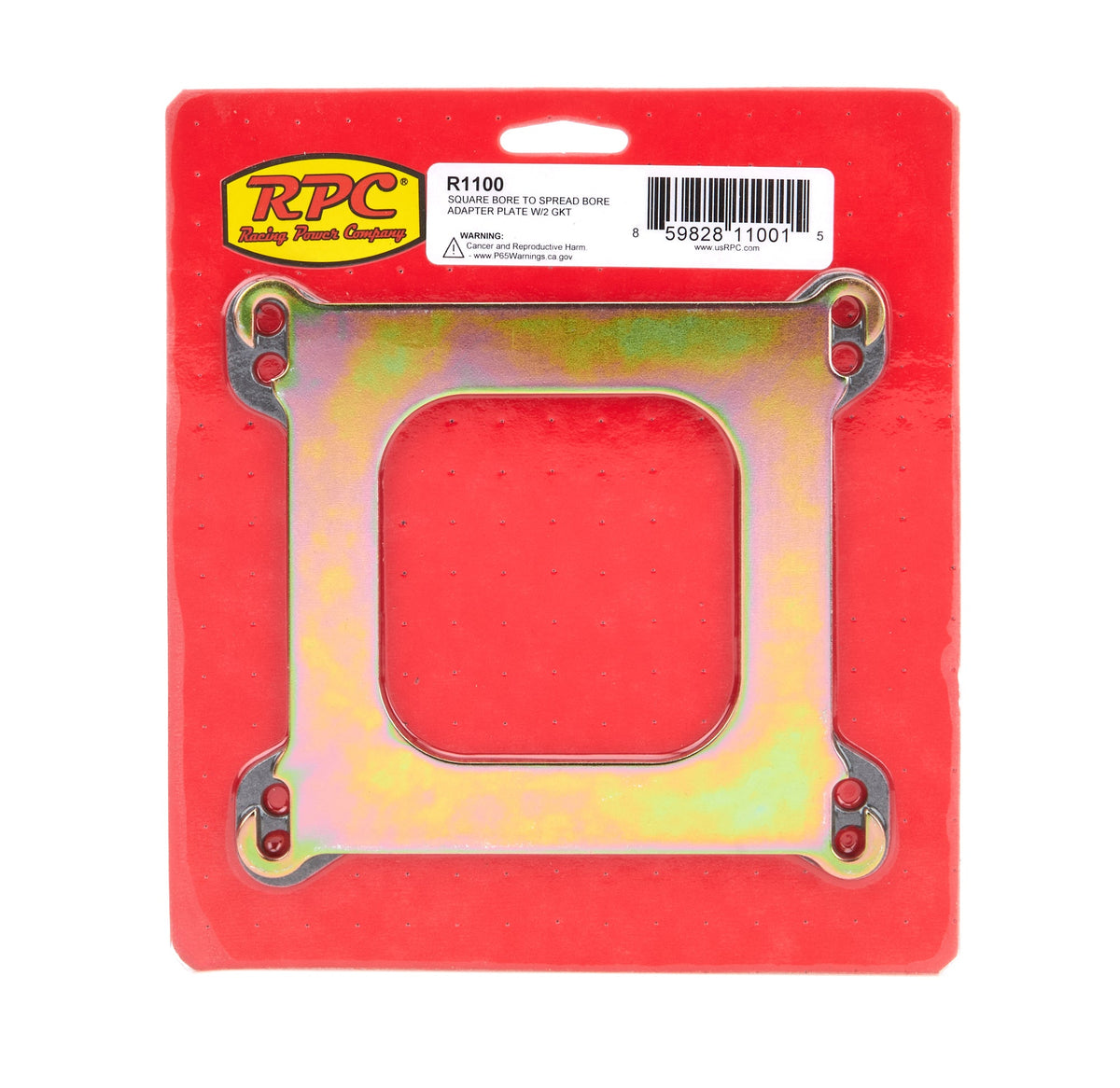 Square-Bore To Spread-Bo re Adapter Plate - Zinc - R1100