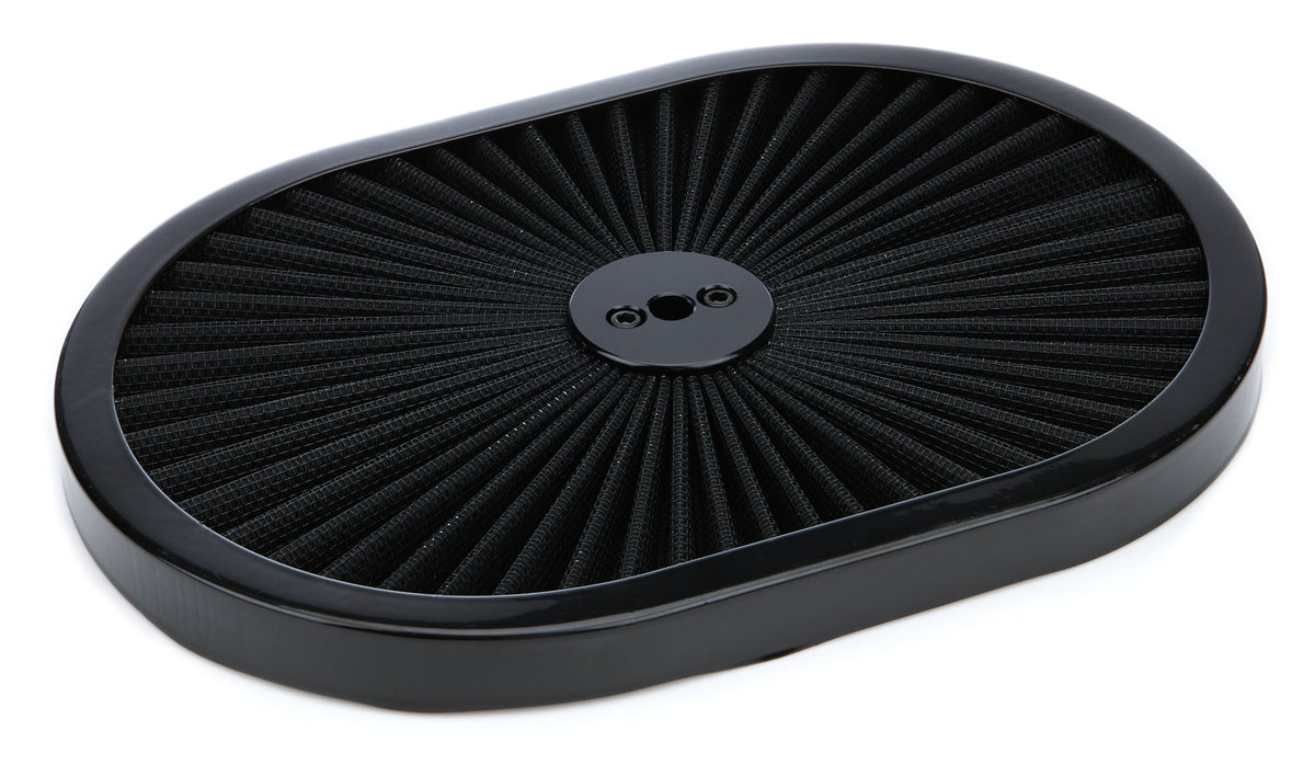 12in Super Flow Oval Air Cleaner Black - R2217T
