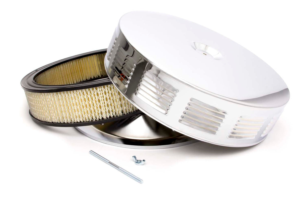 14x3 Louvered Drop Base A/C Chrome - R4195