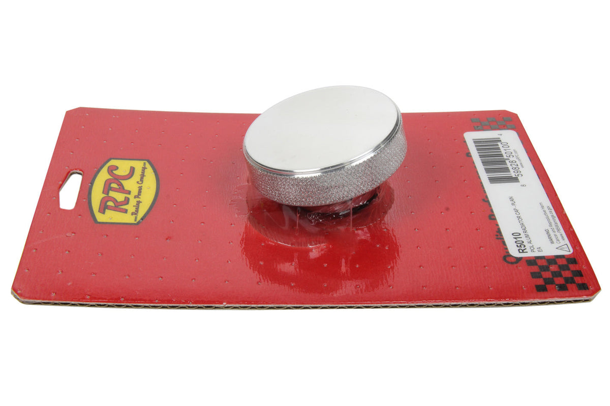 Polished Aluminum Radiator Cap Plain - R5010