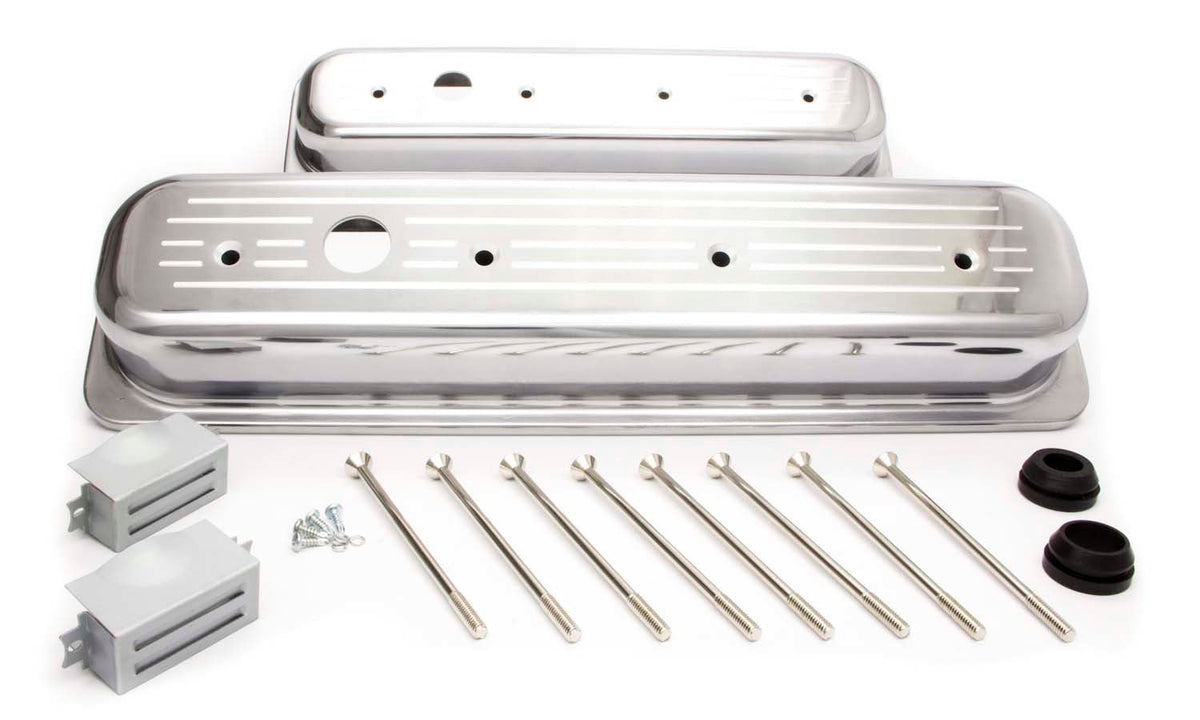 SBC Alum Short Center Bolt V/C Milled Polished - R6037
