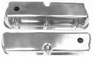 SB Ford Aluminum Valve Covers Plain With Hole - R6171