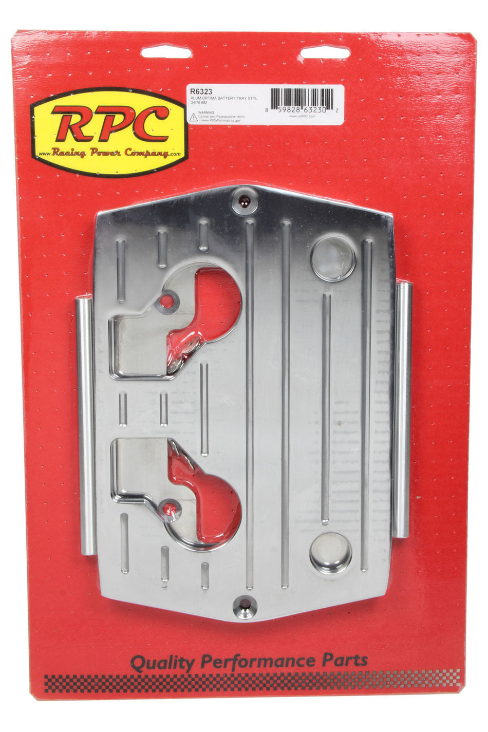 Optima Alum Ball Milled Battery Tray Polished - R6323