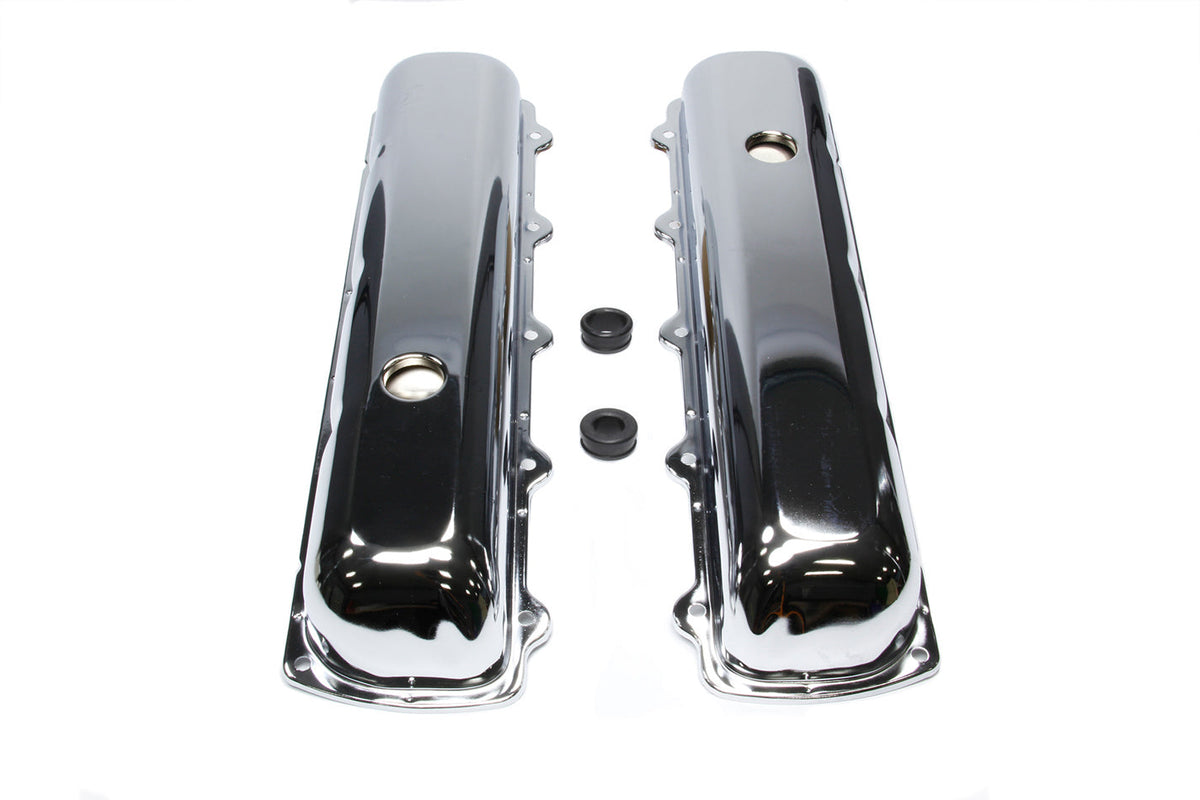 Chrome Steel Oldsmobile Short Valve Cover Pair - R9391