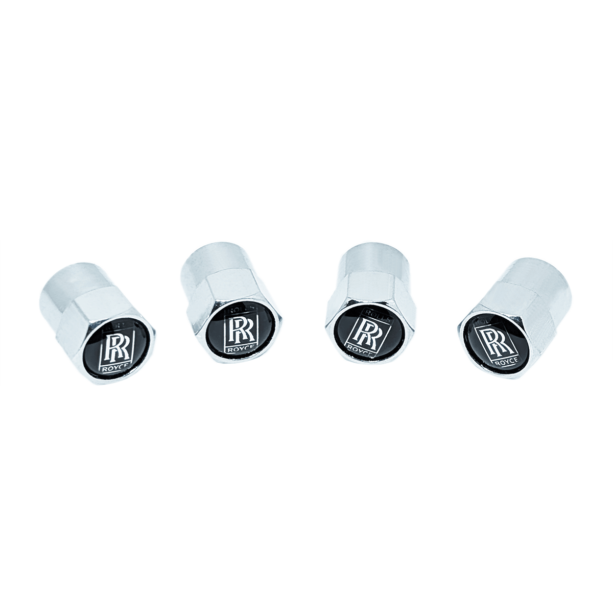 Chrome Valve Stem Tire Caps, Style: Rolls