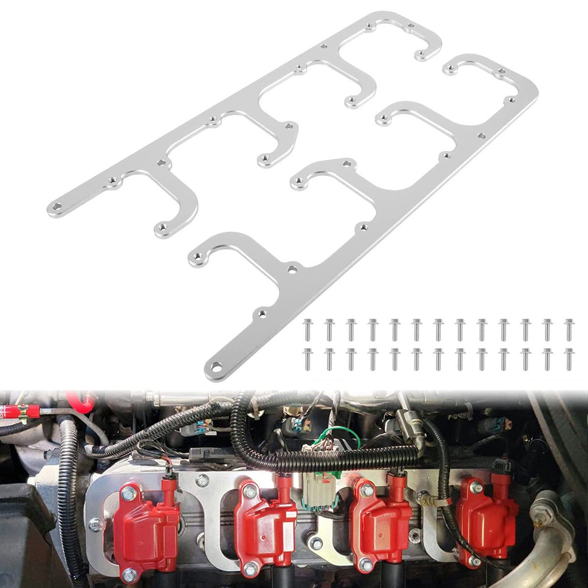 Bull Boost Performance 5.3L LS Square Coil Brackets Valve Cover For D581 D514A D510C 12558693 LSX...