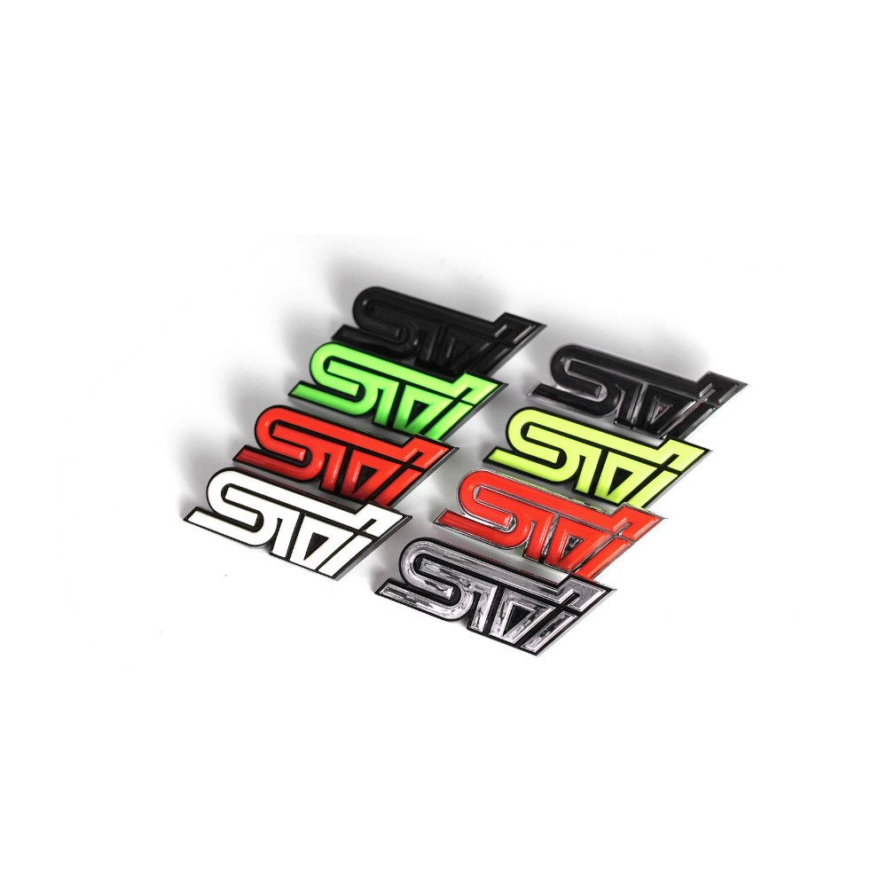 Racing Art STI Grille Emblem w/ Multiple Color Available [Universal]