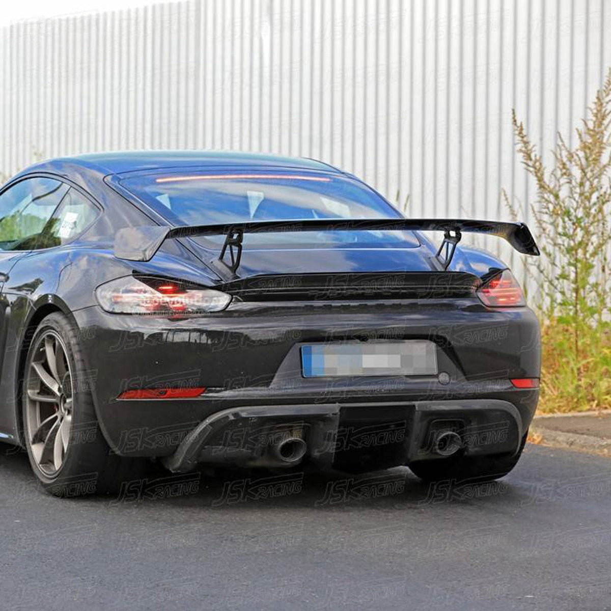 STRATEC SYSTEMS GT4 Style Carbon Fiber Rear Bumper Lip for Porsche Cayman 718 16-19