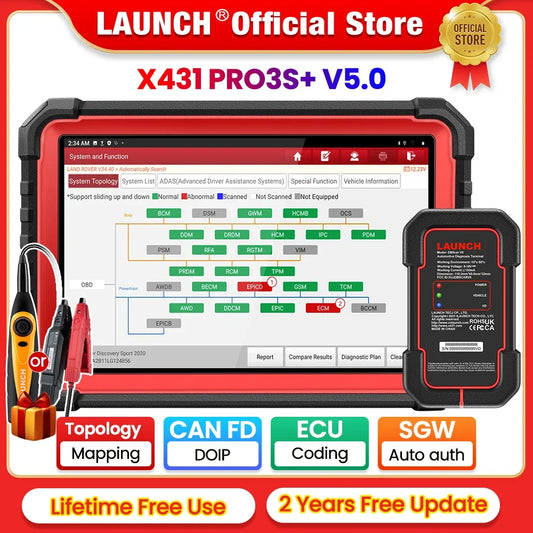 Rapid Vehicles 2025 LAUNCH X431 PRO3S+ V5.0 Car Diagnostic Tools 10.1' Auto OBD OBD2 Scanner...