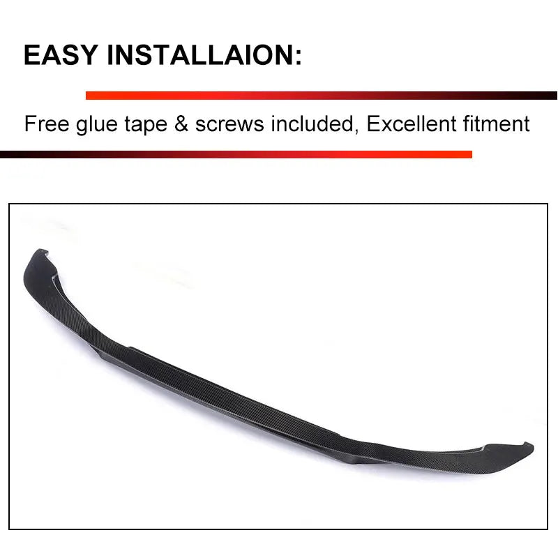 Rapid Vehicles For BMW F80 M3 F82 F83 M4 2014-2019 Carbon Fiber Car Front Bumper Lip Spoiler Add...