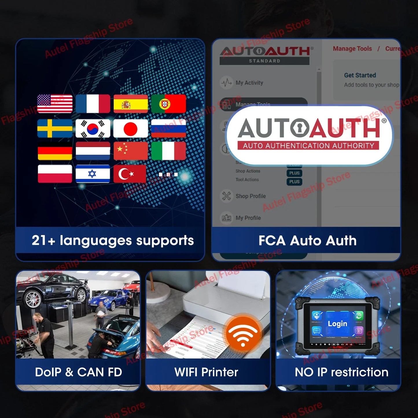 Autel Maxisys Elite II Pro Car Diagnostics Tool J2534 ECU Programming ECU Coding Motor TruSpeed CAN FD/DoIP PK MK908P Elite 2