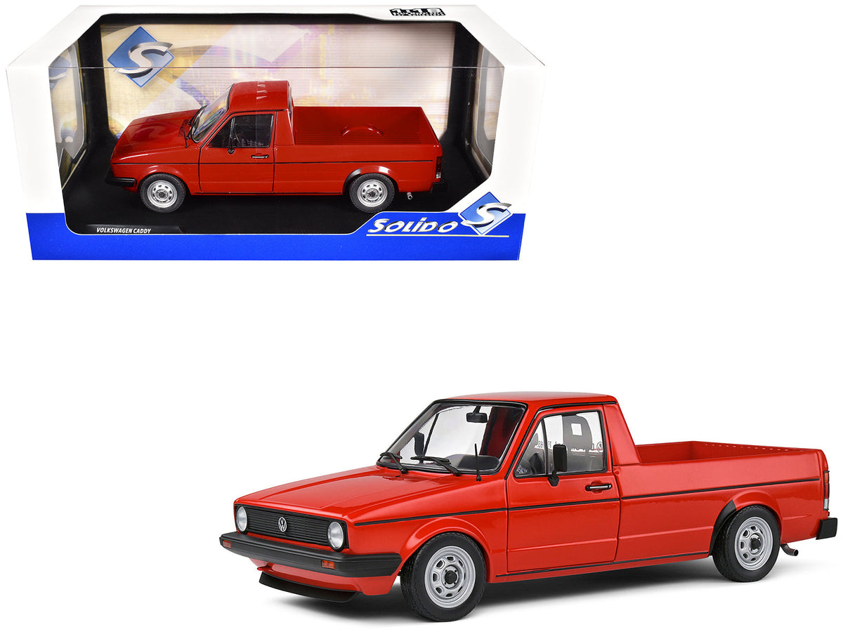 Rapid Vehicles 1983 Volkswagen Caddy MK 1 Pickup Truck Mars Red 1/18 Diecast Model Car by Solido ...