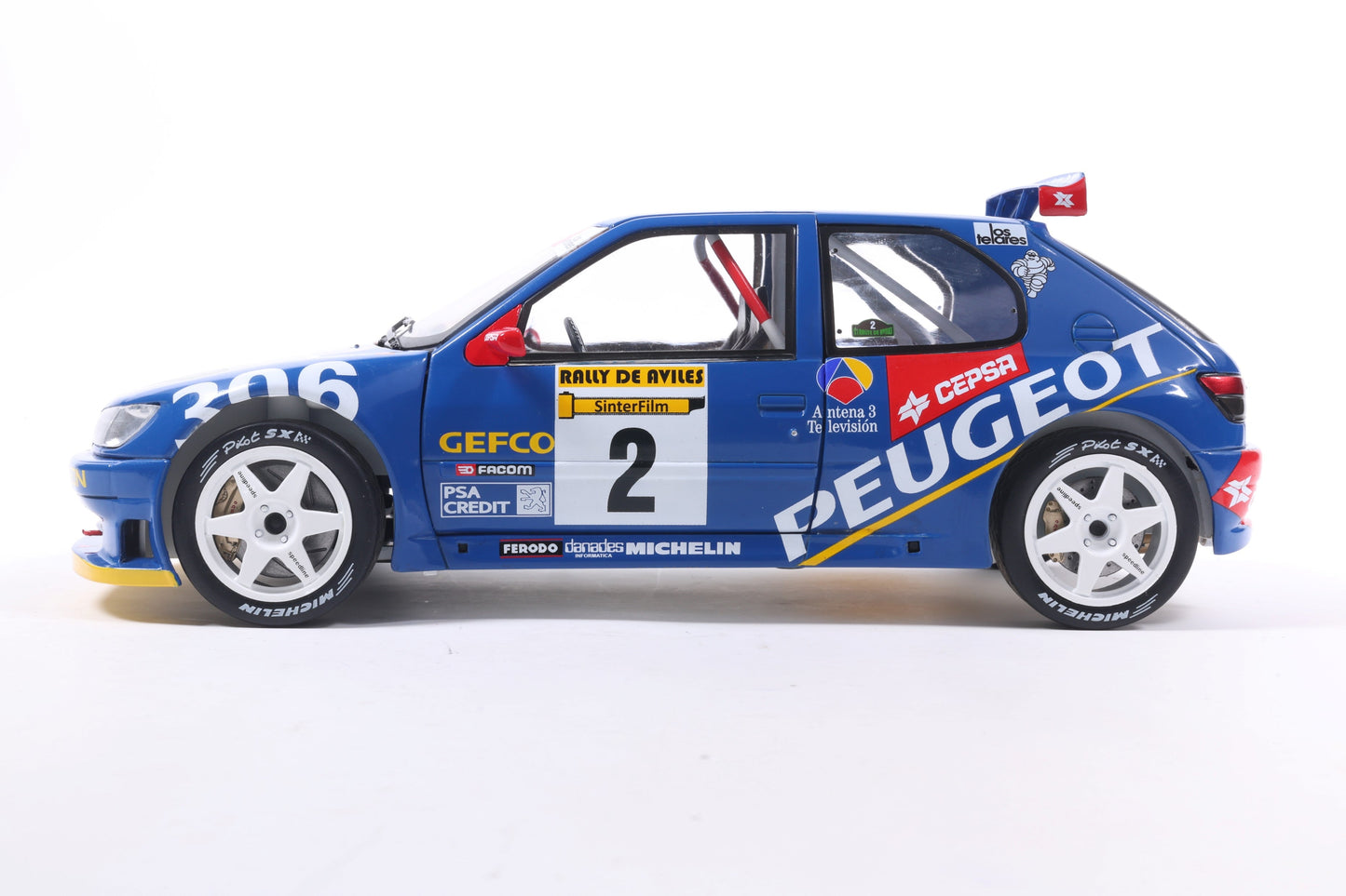Solido 1:18 Peugeot 306 Maxi #2 Rally De Aviles 1997 Blue 1:18