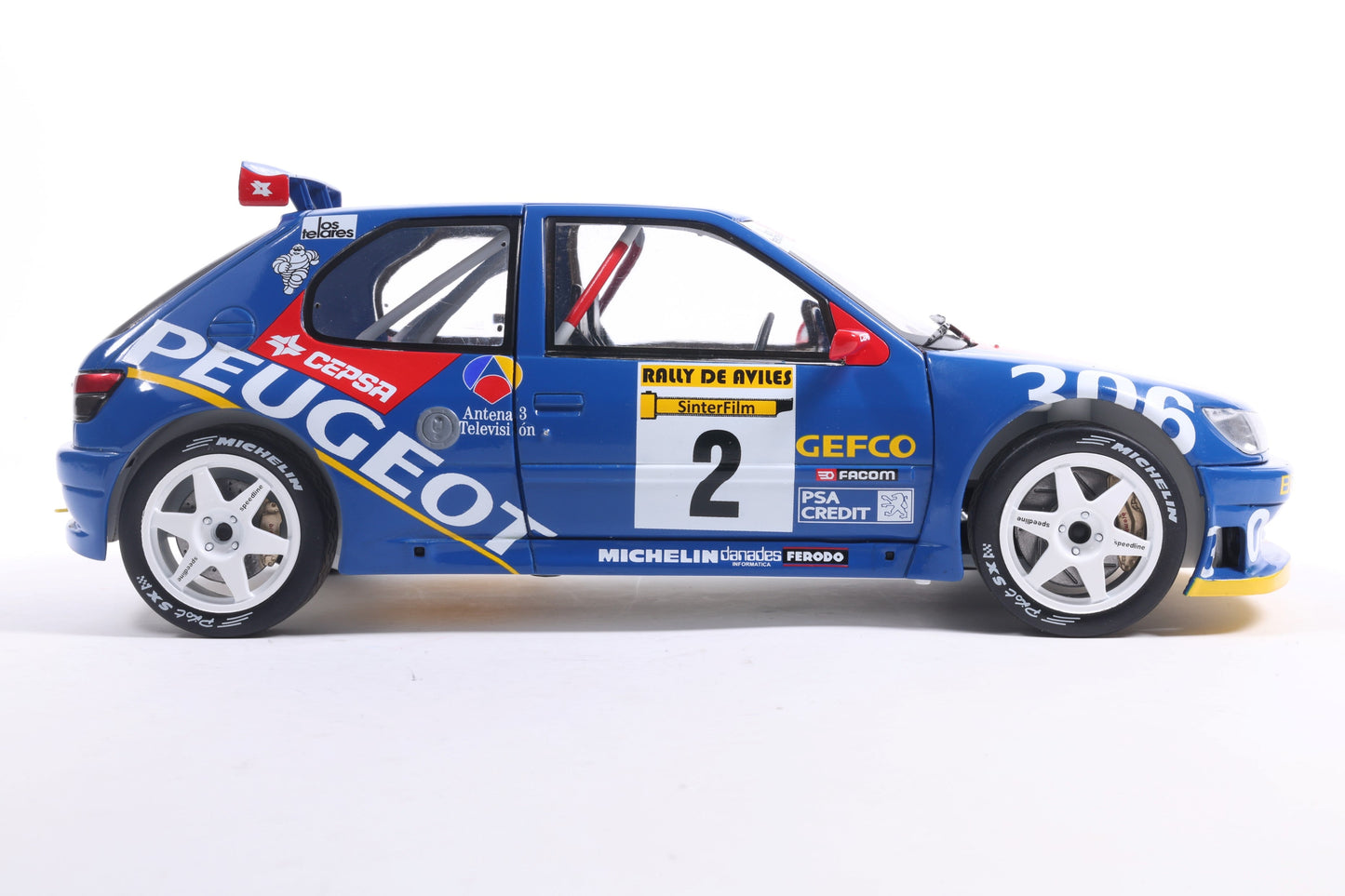 Solido 1:18 Peugeot 306 Maxi #2 Rally De Aviles 1997 Blue 1:18