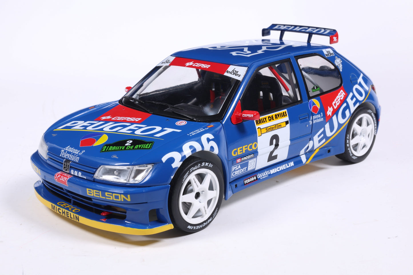 Solido 1:18 Peugeot 306 Maxi #2 Rally De Aviles 1997 Blue 1:18