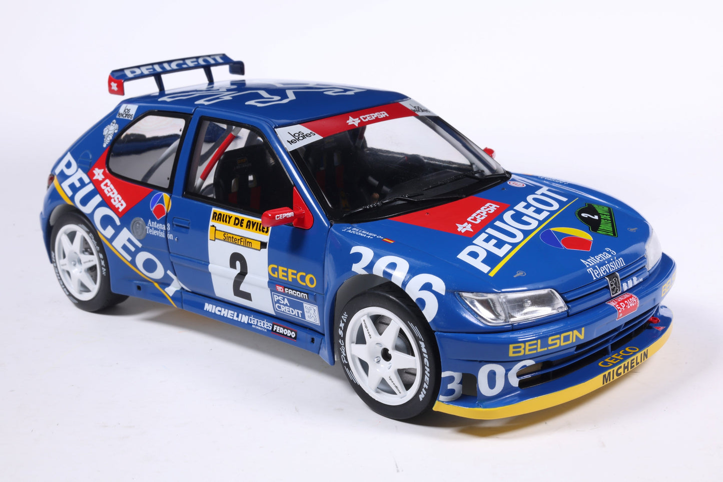 Solido 1:18 Peugeot 306 Maxi #2 Rally De Aviles 1997 Blue 1:18