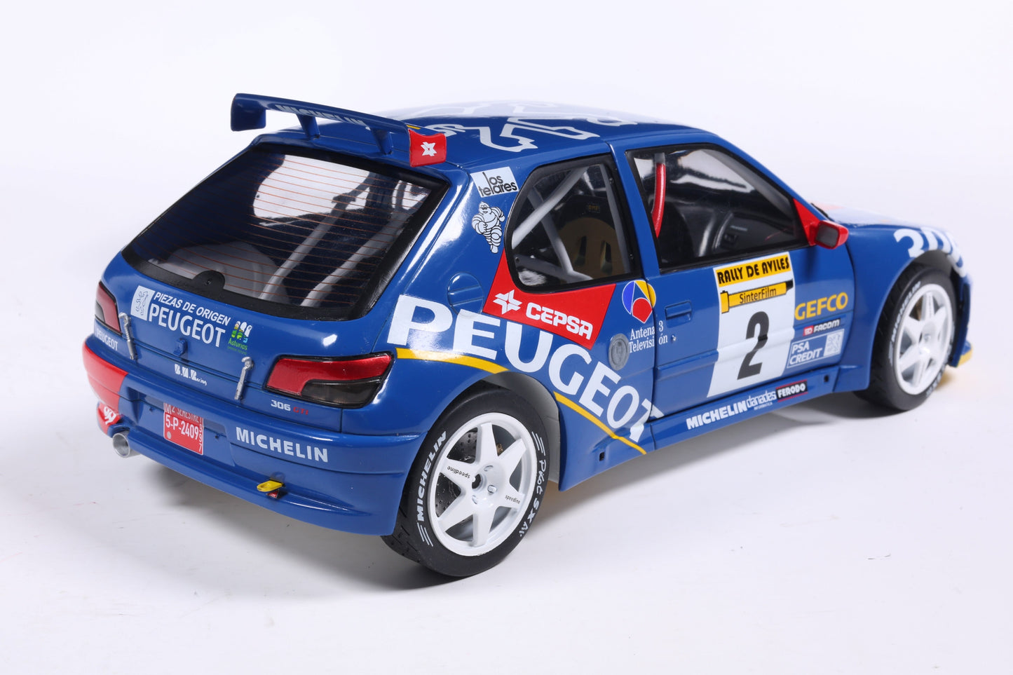 Solido 1:18 Peugeot 306 Maxi #2 Rally De Aviles 1997 Blue 1:18