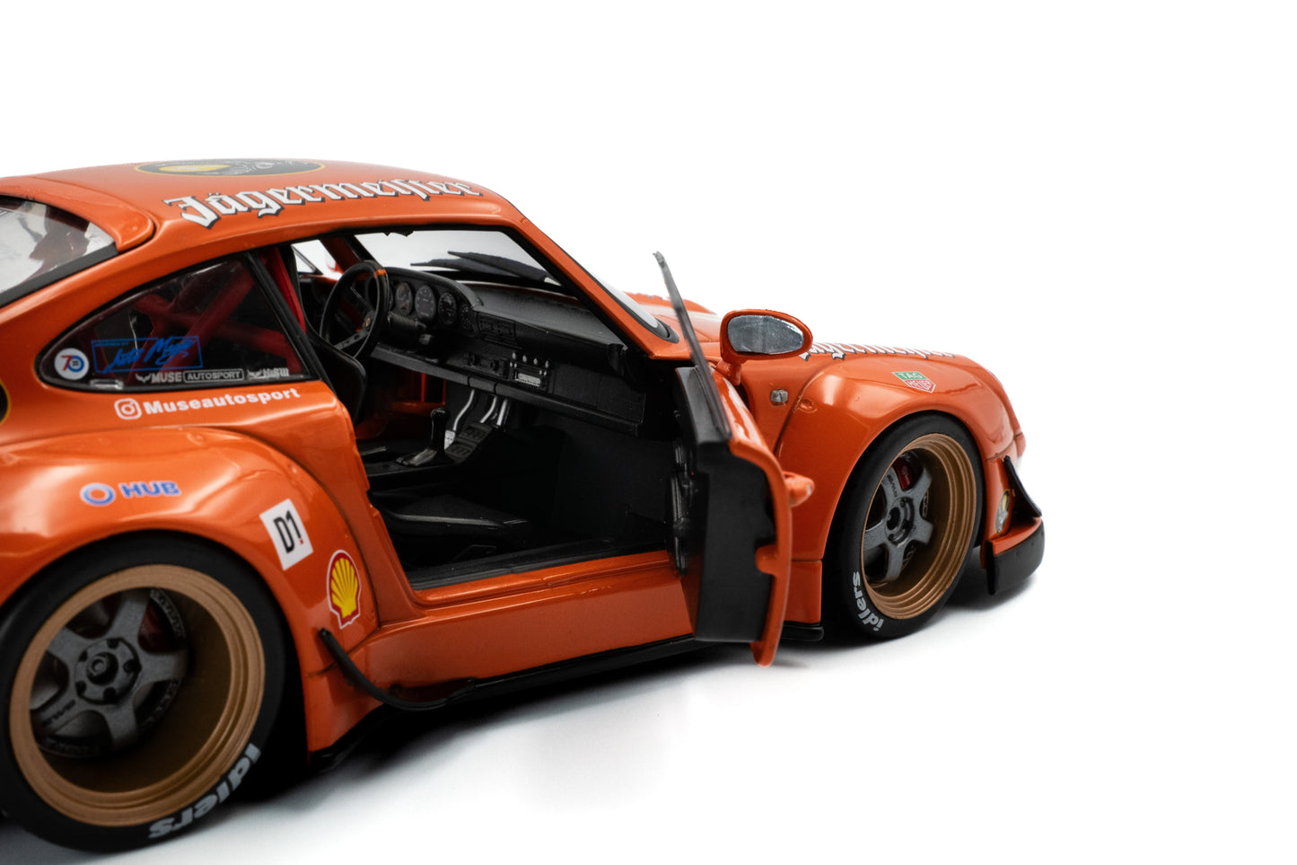 Solido 2020 Porsche 993 RWB Bodykit #7 Jagermeister Orange 1:18