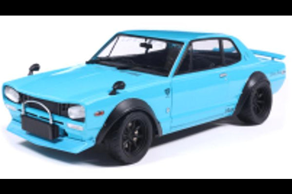 Solido 1970 Nissan Skyline 2000 GT-R (KPGC10) Liberty Walk LBWK Blue 1:18