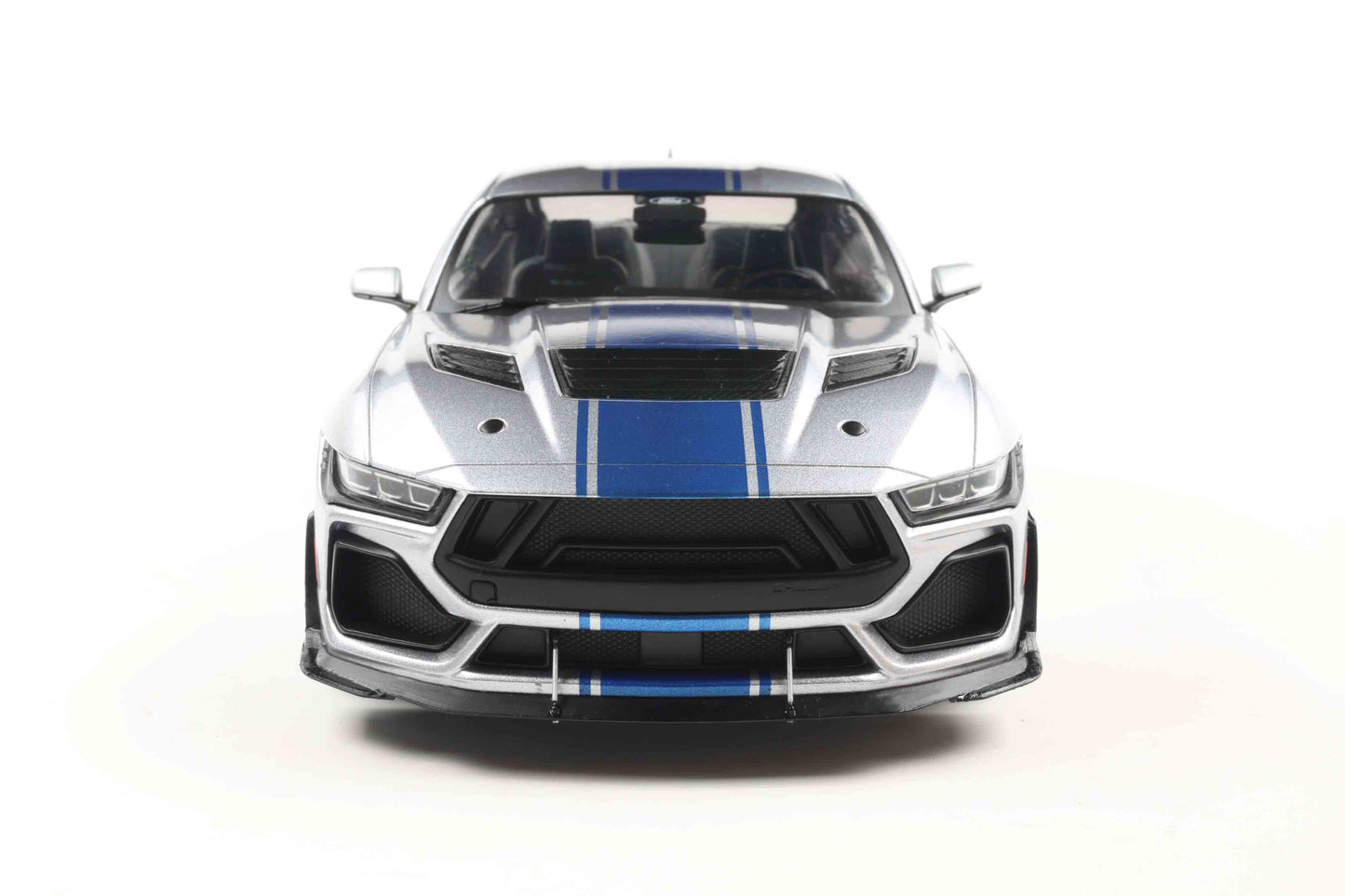 Solido 2025 Ford Shelby Mustang Super Snake Grey with Blue Stripes 1:18