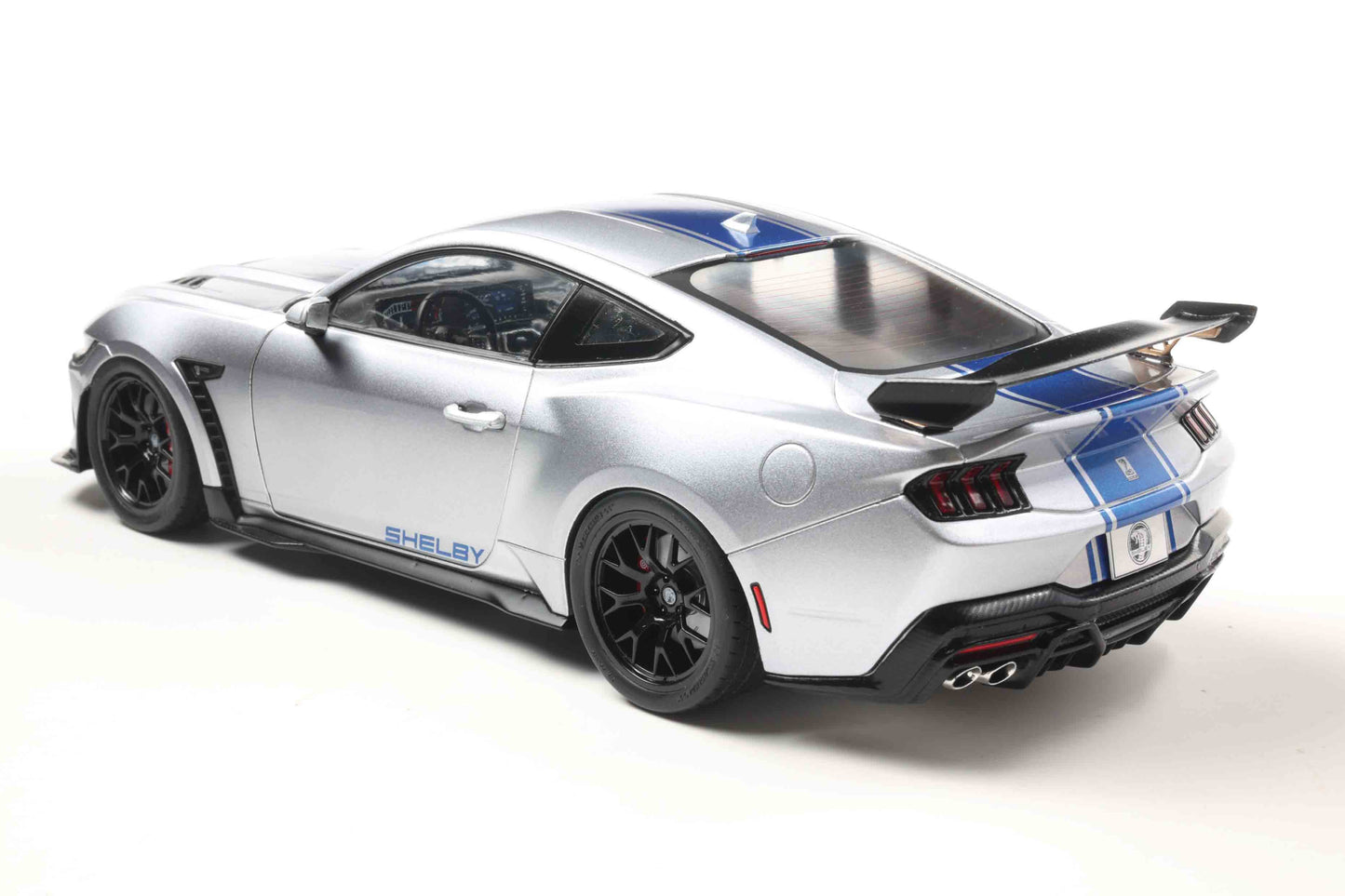 Solido 2025 Ford Shelby Mustang Super Snake Grey with Blue Stripes 1:18