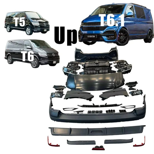 Rapid Vehicles VW MULTIVAN T5 T6 up T6.1 FACELIST BODY KIT Front Rear Bumper Car Grille Fender...