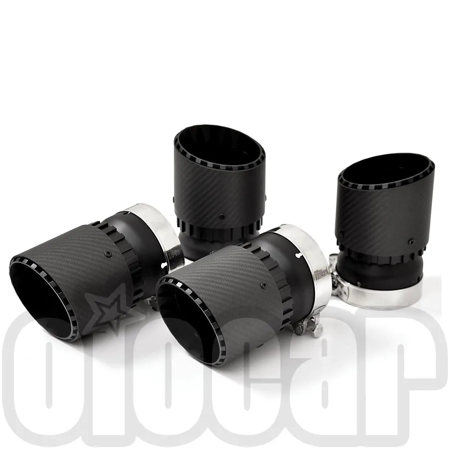 Rapid Vehicles OIOMOTORS GT Style Pre-preg Dry Carbon Fibre Exhaust Tips for BMW F95 X5M F96 X6M...