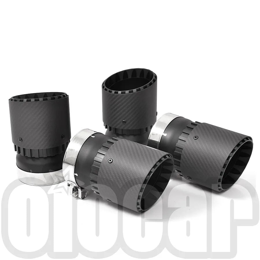 Rapid Vehicles OIOMOTORS GT Style Pre-preg Dry Carbon Fibre Exhaust Tips for BMW F95 X5M F96 X6M...