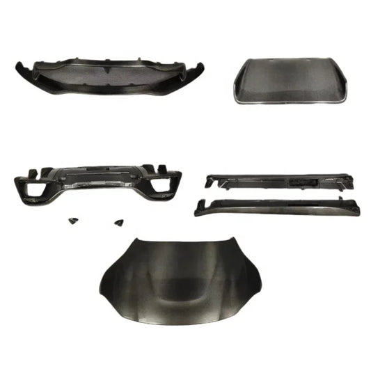 Rapid Vehicles Body Kit TM Style Dry Carbon Fiber Front Bumper Lip Side skirt rear diffuser hood...