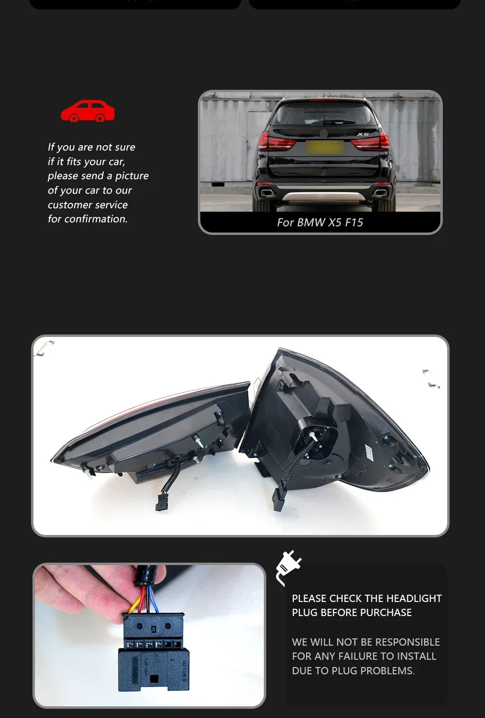Rapid Vehicles TYPY Car Lights For BMW X5 F15 2014-2018 Taillight LED Projetor Tail Lamp Daytime...