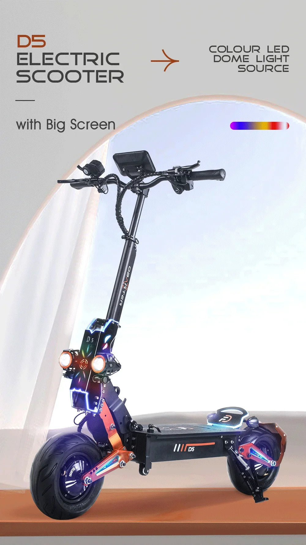 Obarter D5 Electric Scooter - 5000W, 70km/h Max Speed, Removable Battery