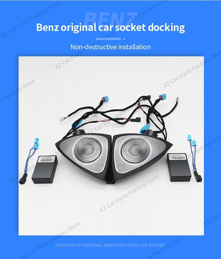 Rapid Vehicles For Mercedes-benz C Glc E S W205 W213 W222 X253 64 Colors Led Rotating Tweeter...