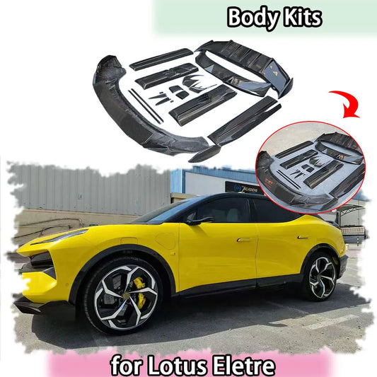 Rapid Vehicles Dry Carbon Fiber Car Front Lip Rear Diffuser spoiler Side Skirts Fender Splitters...