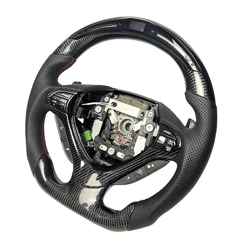 LED Genuine leather carbon fiber steering wheel suitable for Honda Accord CU2 SPIRIOR 2008-2017 series