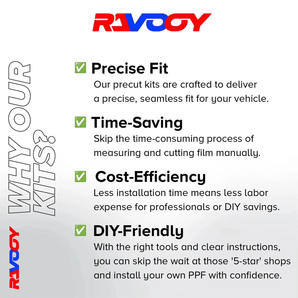 Rapid Vehicles 8.5Mil Precut PPF Paint Protection Film Full Vehicle Clear Bra For Subaru Forester...