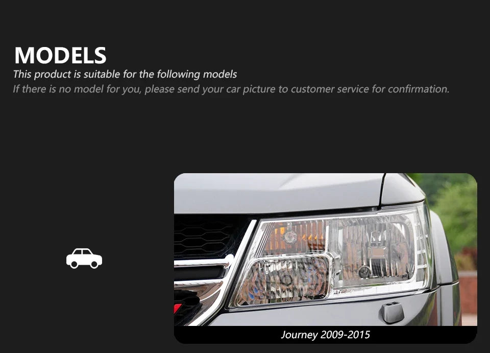 AKD Car Styling for Dodge JCUV Journey 2009-2016 LED Headlight Fiat Freemont LED DRL Hid Angel Eye Bi Xenon Beam Accessories