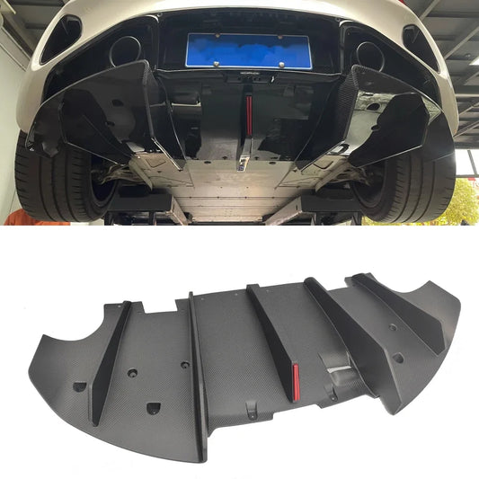 Rapid Vehicles Suitable for Car Part Dry Carbon Fiber Rear Bumper Diffuser Lip Exterior Trims for...