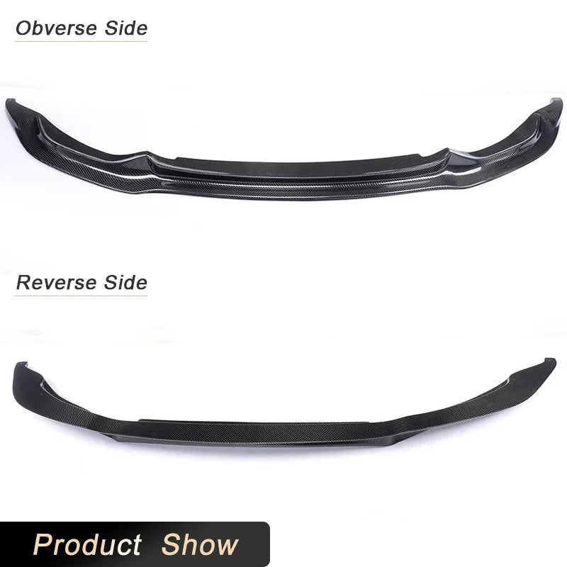 Rapid Vehicles For BMW F80 M3 F82 F83 M4 2014-2019 Carbon Fiber Car Front Bumper Lip Spoiler Add...