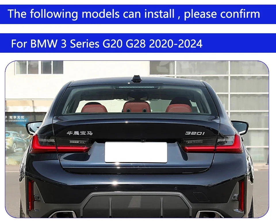 Rapid Vehicles Car Taillights For BMW 3 Series G20 G28 320i 325i 330i 2020-2024 Upgrade LED...