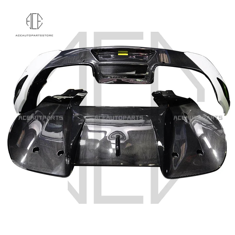 For Mclaren MP4-12C Rear Bumper Side Skirts Rear Lip And Rear diffuser Kit Body Kit Dry Carbon Fiber 2011-2014
