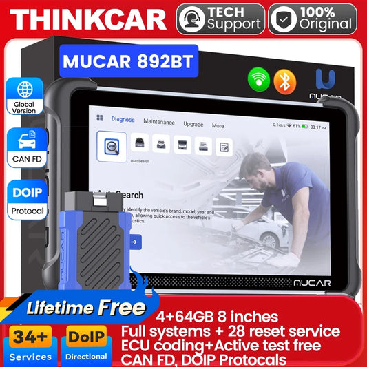 Rapid Vehicles MUCAR 892BT OBD2 Scanner CANFD&DOIP All System Diagnostic Tool, Bi-Directional ECU...