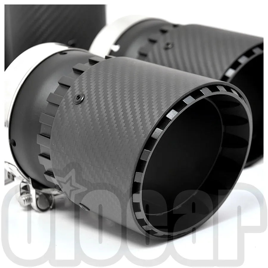 Rapid Vehicles OIOMOTORS GT Style Pre-preg Dry Carbon Fibre Exhaust Tips for BMW F95 X5M F96 X6M