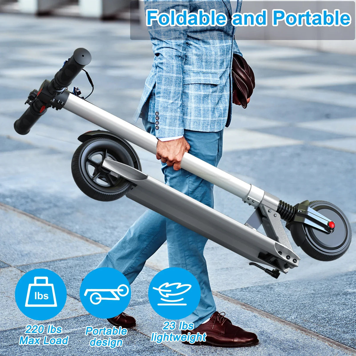 eBike Boys COROMA Electric Scooter - Foldable, Adjustable Handlebar, 20 MPH